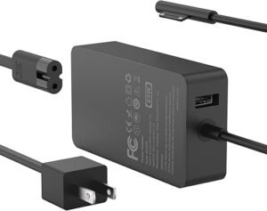 65W Surface Pro Laptop Charger for Microsoft Surface Pro 10, 9, 8, 7+, 7, 6, 5, 4, 3, X, Windows Surface Laptop 6, 5, 4, 3, 2, 1, Surface Go Tablet, Surface Book 3, 2, 1,...