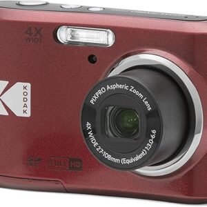 KODAK PIXPRO Friendly Zoom FZ45-RD 16MP Digital Camera with 4X Optical Zoom 27mm Wide Angle and 2.7" LCD Screen (Red)