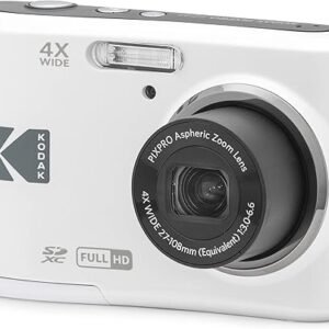 KODAK PIXPRO Friendly Zoom FZ45-WH 16MP Digital Camera with 4X Optical Zoom 27mm Wide Angle and 2.7" LCD Screen (White)