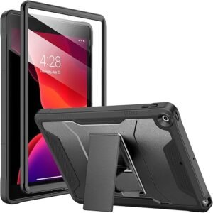 Soke Case for iPad 9th/8th/7th Generation 10.2-Inch (2021/2020/2019 Release), with Built-in Screen Protector and Kickstand, Rugged Full Body Protective Cover for Apple iPad 10.2...