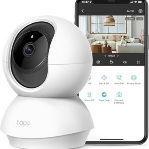 TP-Link Tapo 2K Pan Tilt Security Camera for Baby Monitor, Dog Camera w/Motion Detection, 2-Way Audio Siren, Night Vision, Cloud &SD Card Storage (Up to 256 GB), Works with...