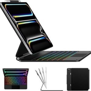 typecase Keyboard Case for iPad Pro 13-inch (M4) 2024,Magic Keyboard with 11 Colors Backlight for iPad Pro 13,Keyboard Case with Pencil Holder,Multi-Touch Trackpad, Easy-Set...