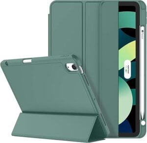 ZryXal iPad Air 11 Inch Case M2 2024/ iPad Air Case 5th Generation/4th Generation 2022/2020 10.9 Inch, Smart iPad Case[Support Touch ID and Auto Wake/Sleep] (New Midnight Green)